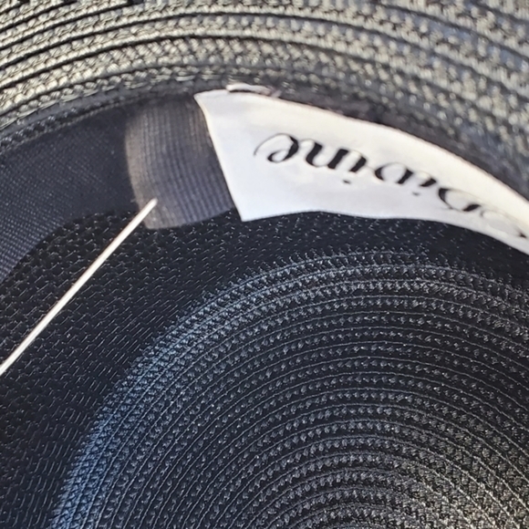 Gray Sequined wide brim hat NWT - Picture 8 of 13